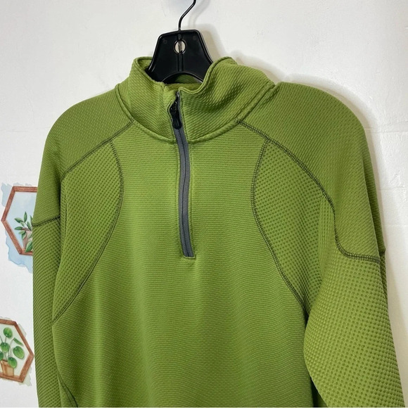 Under Armour Green Quarter Zip pullover Jacket textured all seasons gear - Picture 3 of 8
